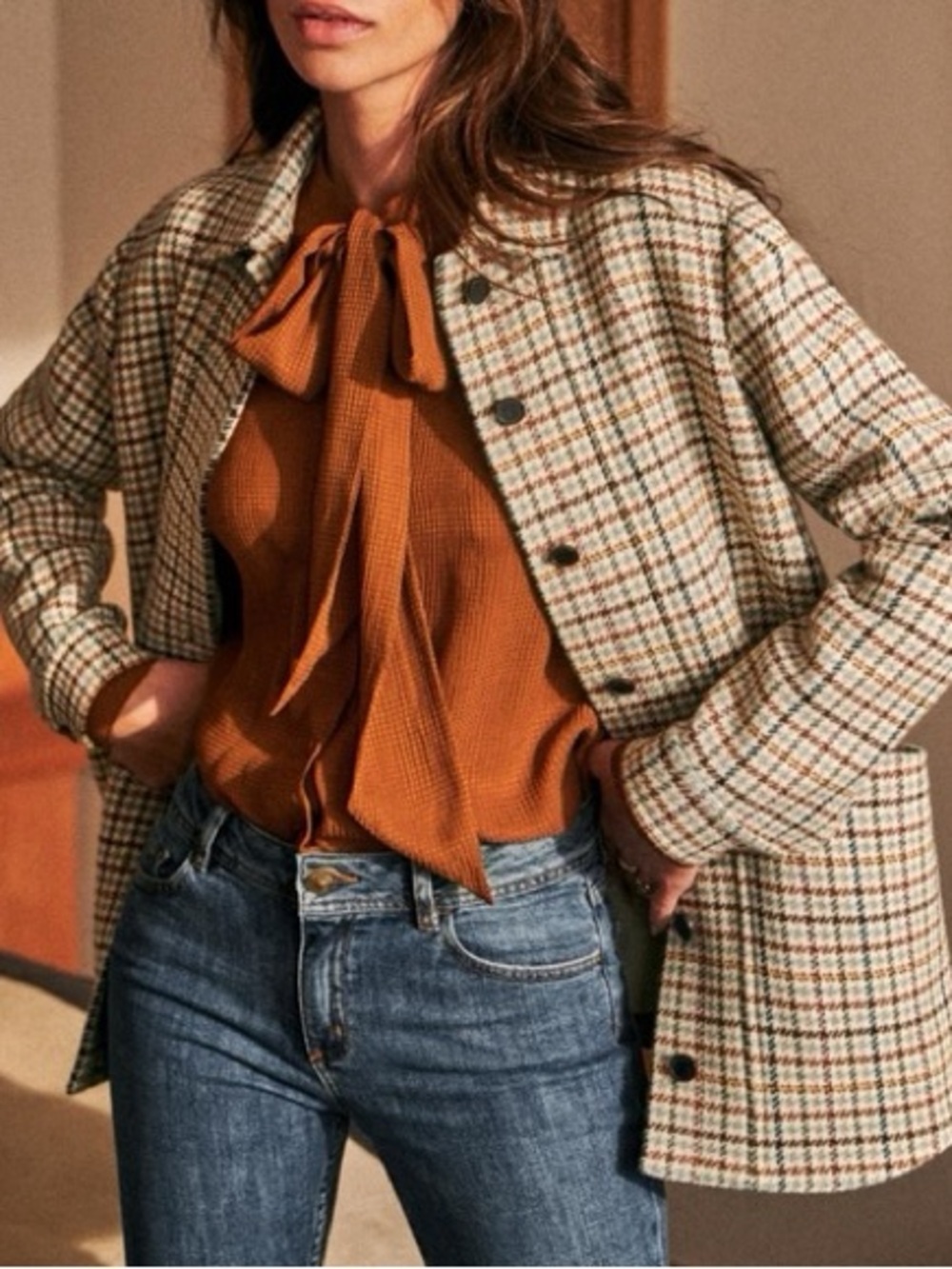 Sezane Will Wool Blend Jacket Coat Small Fall Winter Quiet Luxury